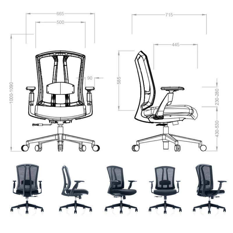<tc>KH-267A-LP Executive Chair with Armrests</tc>