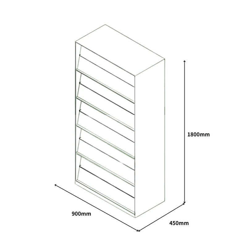 SST014 Urbano Office Thin-edged Steel Magazine Cabinet