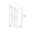 SST007 Tecno office thin edge stainless steel metal handle storage cabinet wardrobe