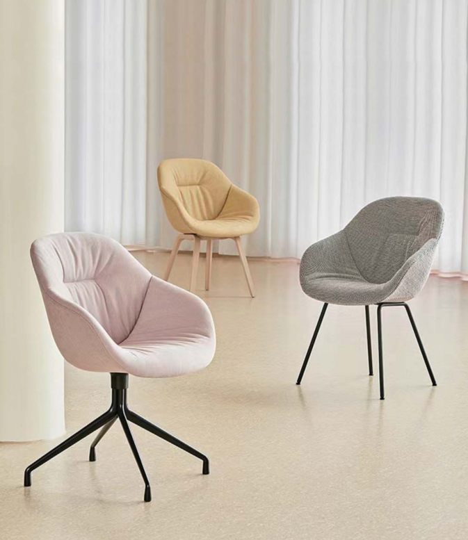 KSY078-OU Notte 時尚布藝洽談會客餐椅
