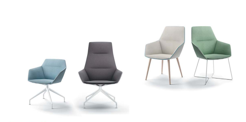 KSY087-OU Tregua 時尚皮革旋轉洽談會客椅