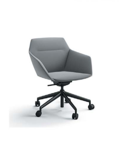 KSY087-OU Tregua 時尚皮革旋轉洽談會客椅