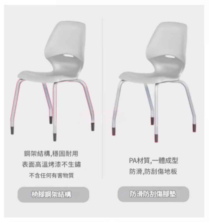 KAD5 Studio 四腳塑膠學生座椅