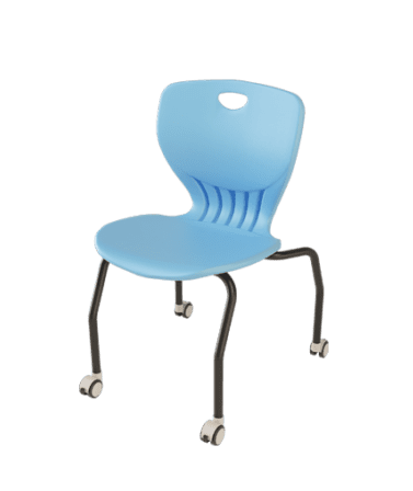 KEM084 Column Stackable Training Chair with Wheels