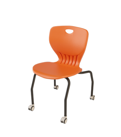 KEM084 Column Stackable Training Chair with Wheels
