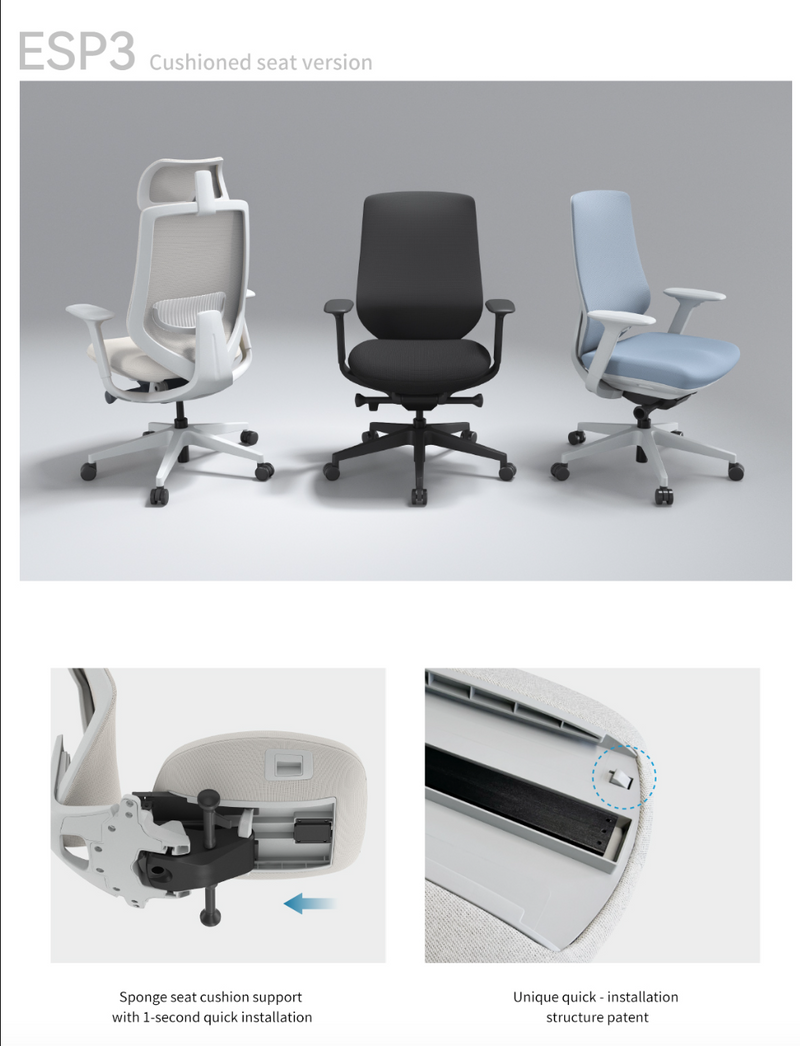 KESP3-001A Sparta High Back Ergonomic Office Chair Computer Chair