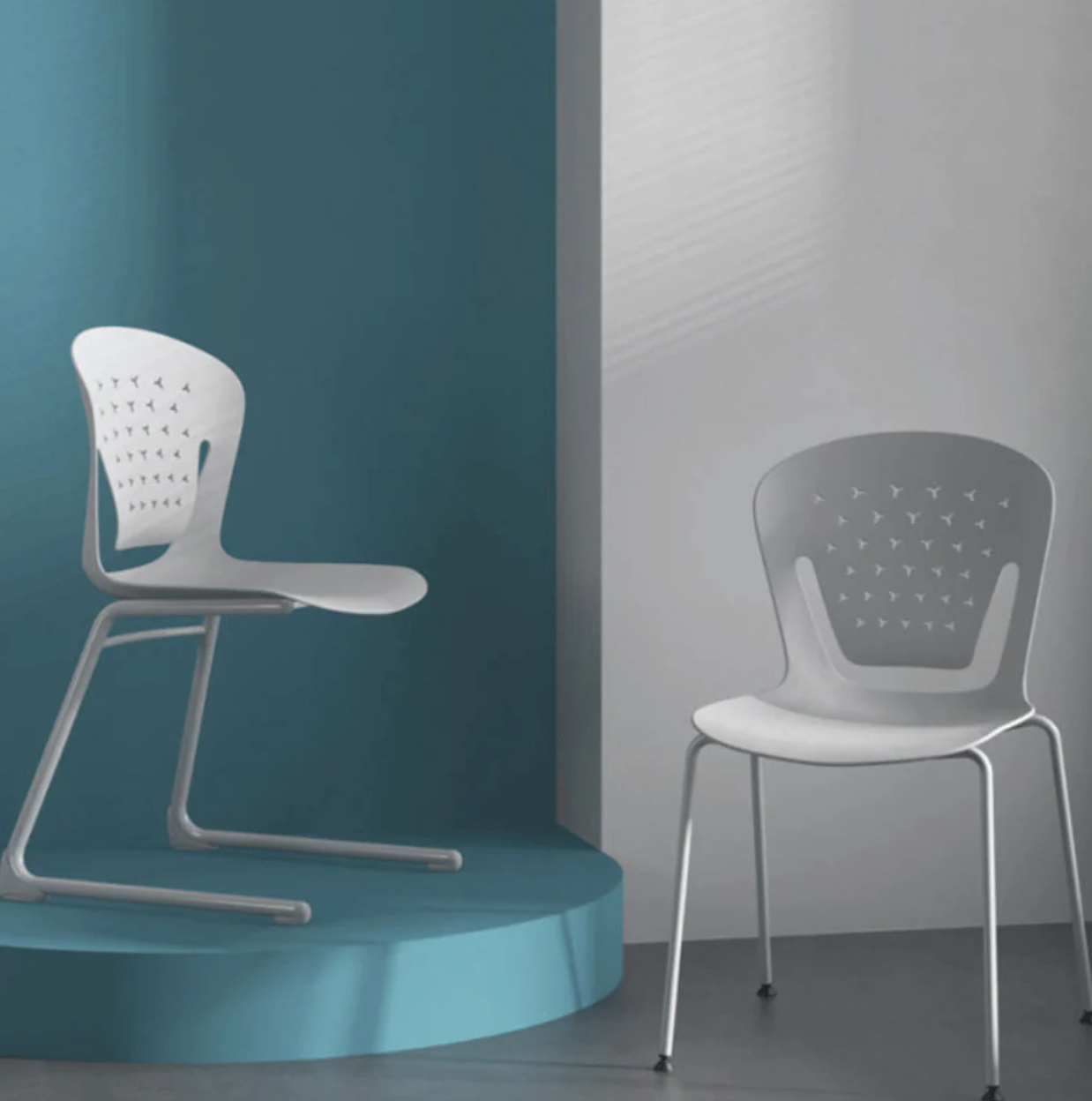 KH-003A UCUP 4-legged stackable plastic classroom training chair | Ergonomic design