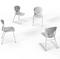 KH-003A UCUP 4-foot stackable plastic classroom training chair | Ergonomic design