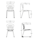 KH-003A UCUP 4-foot stackable plastic classroom training chair | Ergonomic design