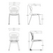 KH-003A UCUP 4-foot stackable plastic classroom training chair | Ergonomic design