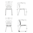KH-003B UCUP Classroom Bow Chair | Stackable Plastic Student Chair Recommended
