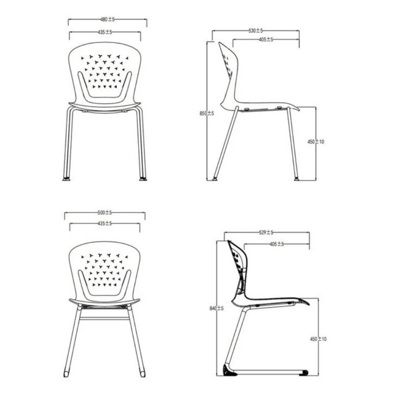 KH-003B UCUP Classroom Bow Chair | Stackable Plastic Student Chair Recommended