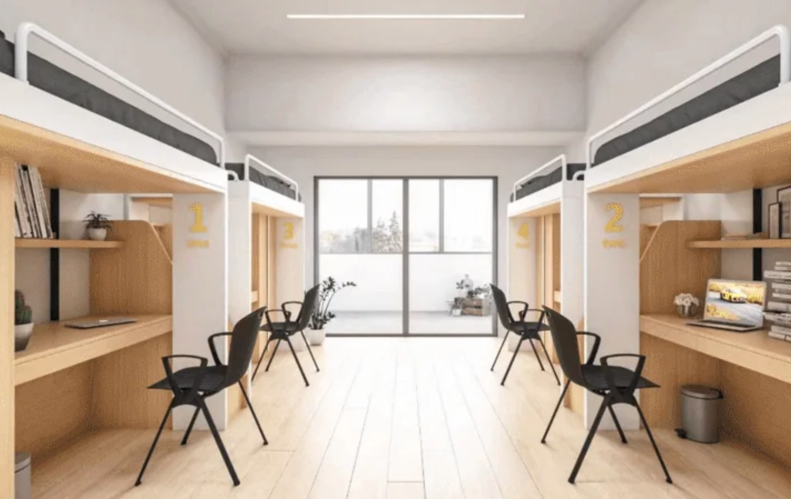 KH-006-A LING-A Stackable Plastic Training Chair | Ideal for Public Space Storage