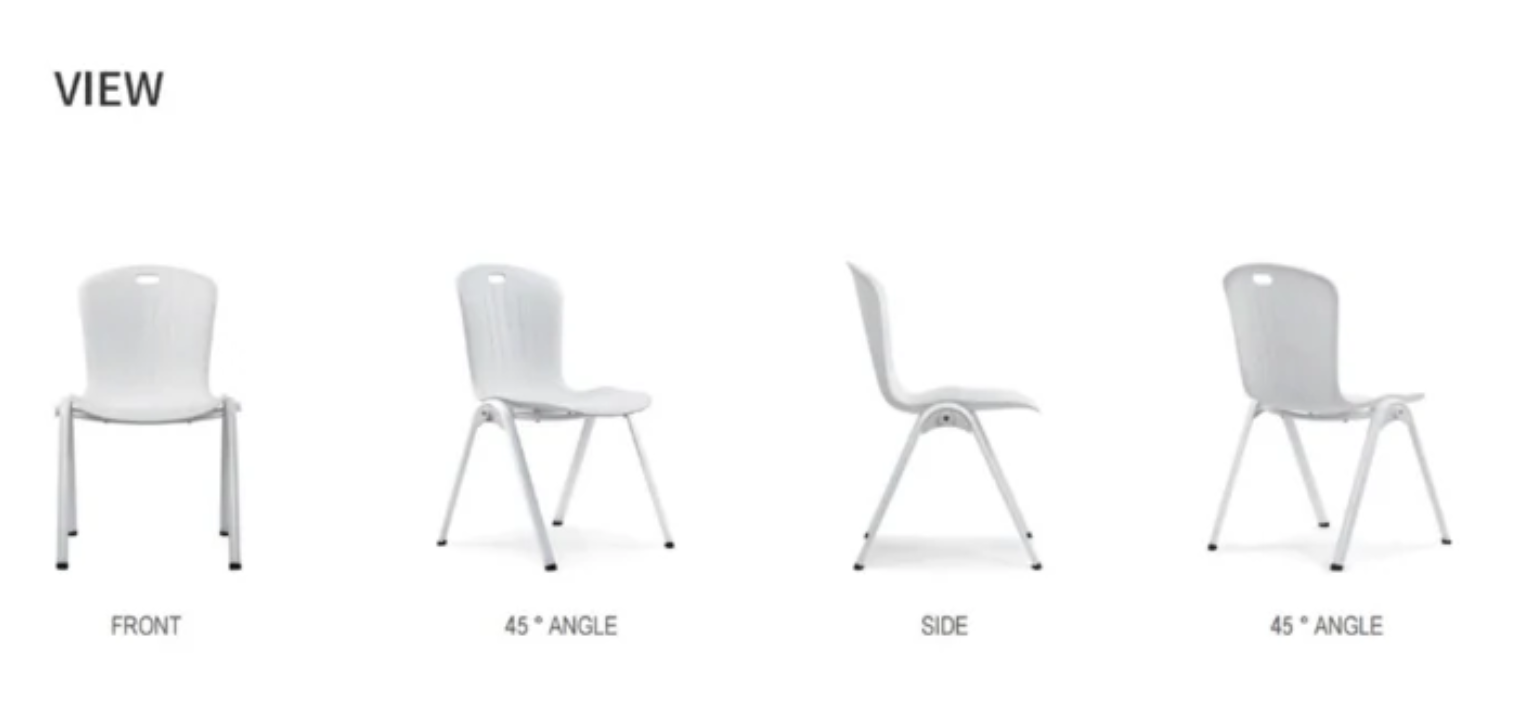 KH-006-A LING-A Stackable Plastic Training Chair | Ideal for Public Space Storage