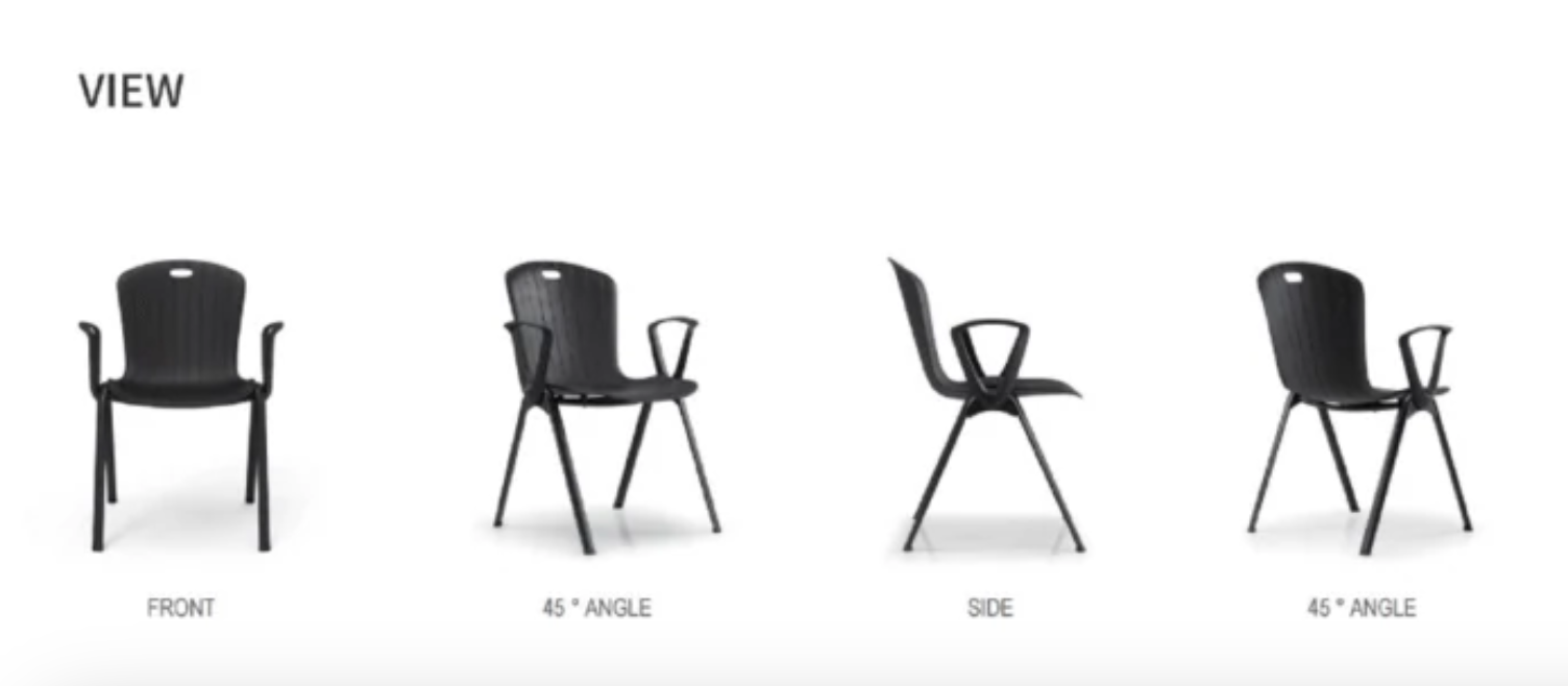 KH-006-A LING-A Stackable Plastic Training Chair | Ideal for Public Space Storage