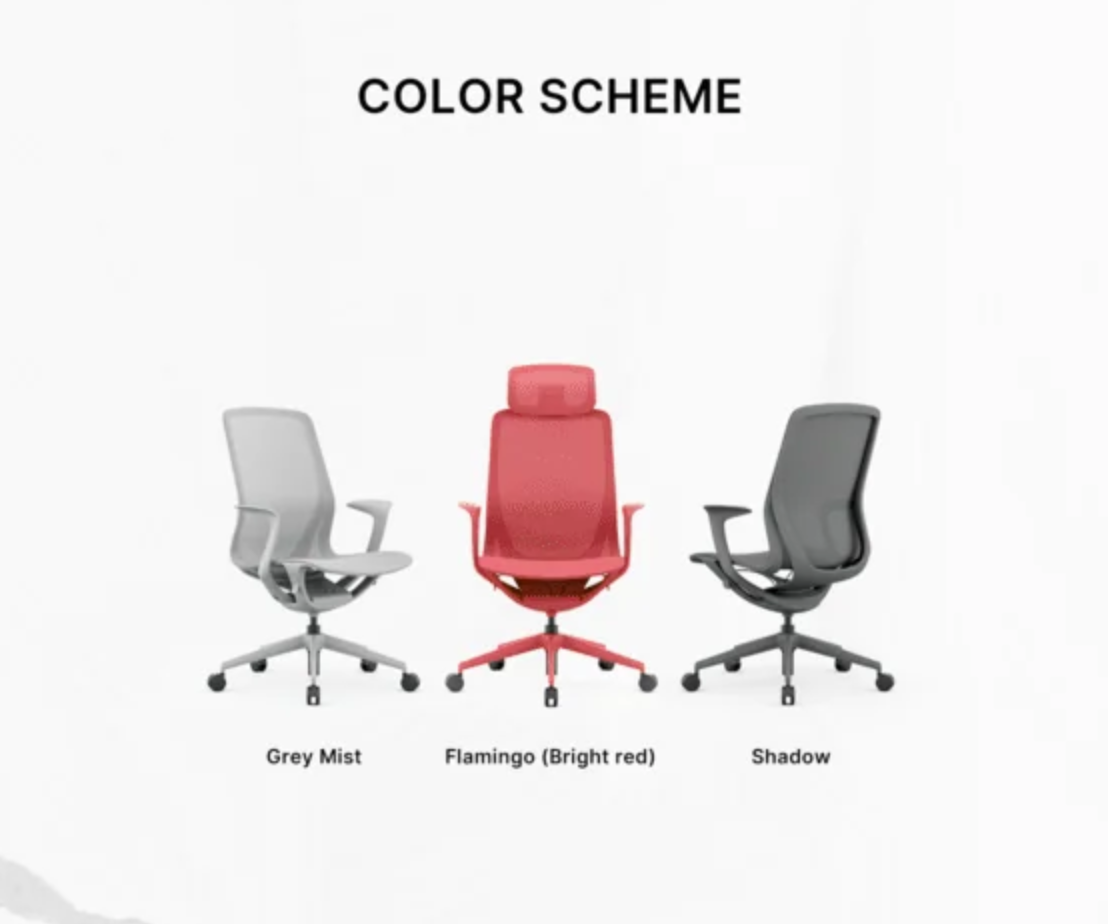 KH-001LR Aria Light Mid-Back Ergonomic Mesh Office Chair 