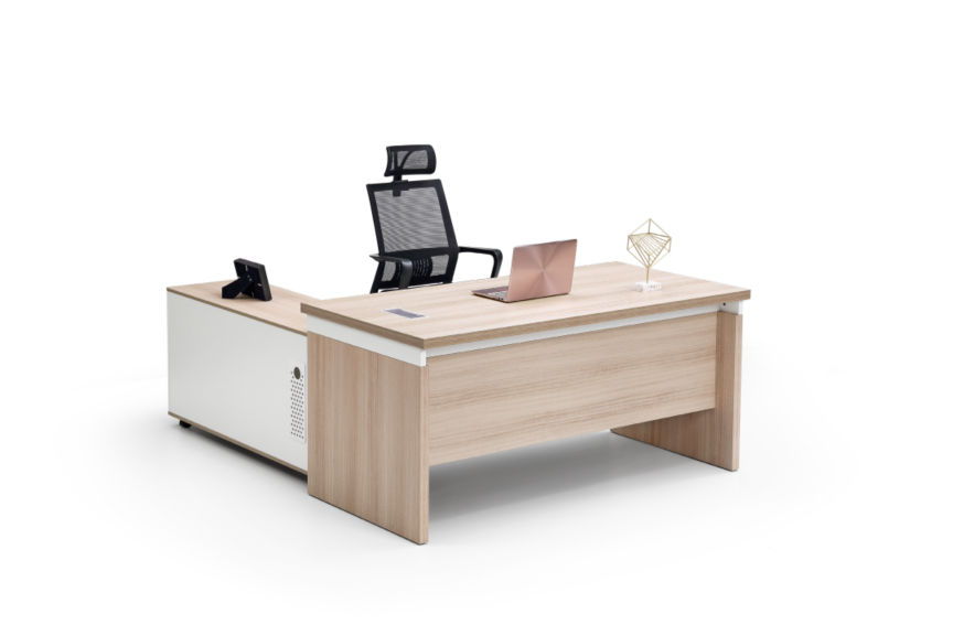 KSZ005 Posto L型木質辦公桌連儲物櫃