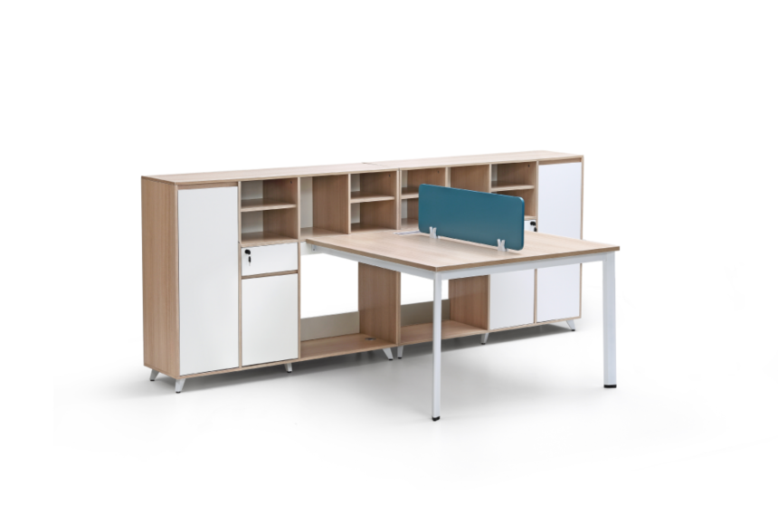 KSZ013 Lavoro 金屬腳辦公桌連間隔儲物櫃