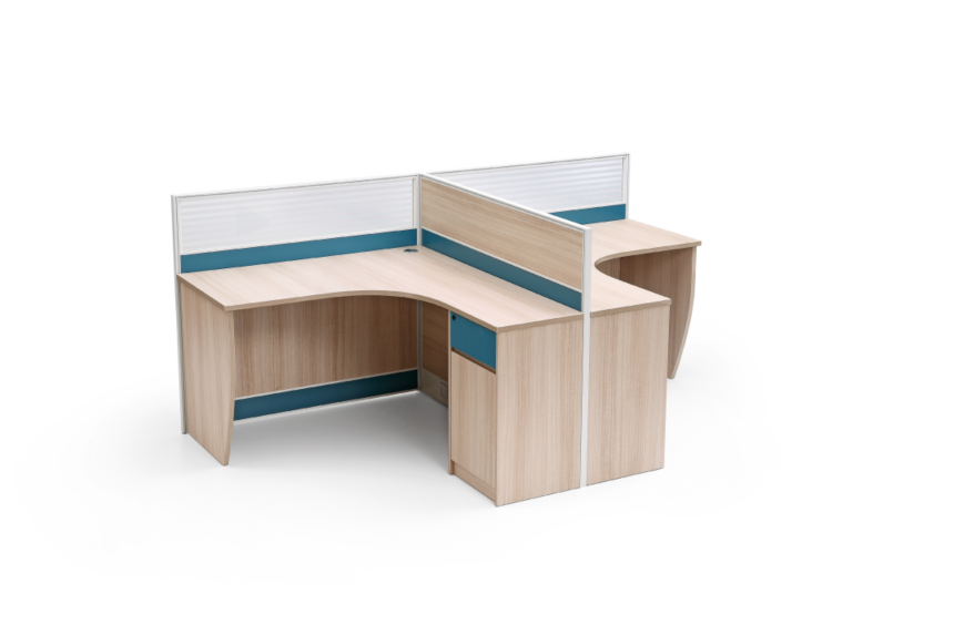 KSZ014 Scritt 辦公室屏風卡位L型辦公檯連儲物櫃