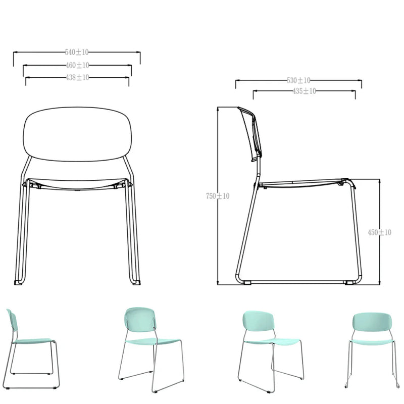 Kim Vetro 塑膠可堆疊培訓椅｜Stackable Training Chair