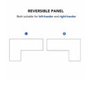 L-SHAPED 2-LEGS UP STANDING DESK - BLACK (E1L-02B)