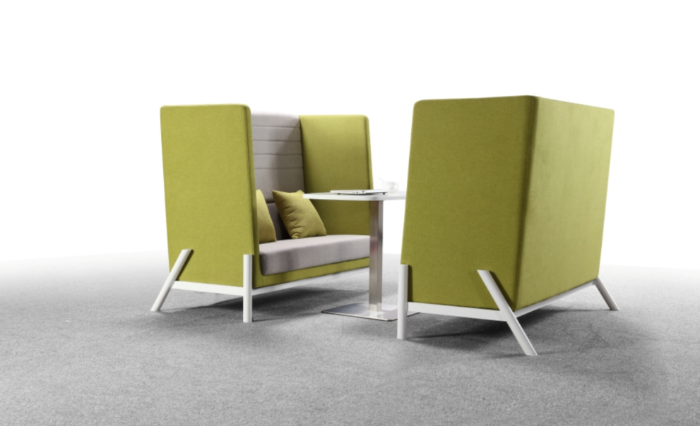 ST152 Centro 兩座位布藝隔音屏風高背梳化