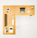 L-Shaped Up Standing Desk - Compact Adjustable Desk 