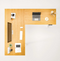 L-SHAPED UP STANDING DESK - Display Mobile Lift Table｜Portable Adjustable Height Desk 