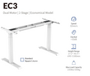 M Standing Desk - White_Black (EC3-02B)