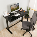 Total-IN-ONE STANDING DESK WITH DRAWER (WOODEN) - Black (EW8-02B)