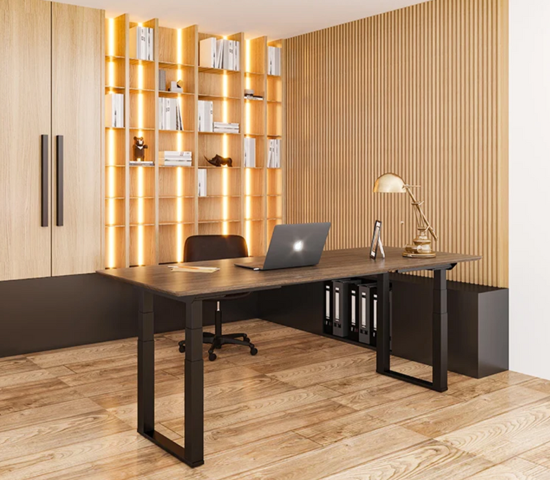 UP CONFERENCE STANDING DESK - Dark Bamboo_Black (E7Q)