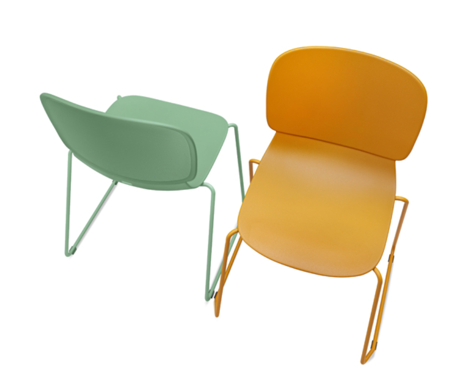 KV 103 Dolce colorful stackable training chair with armrests