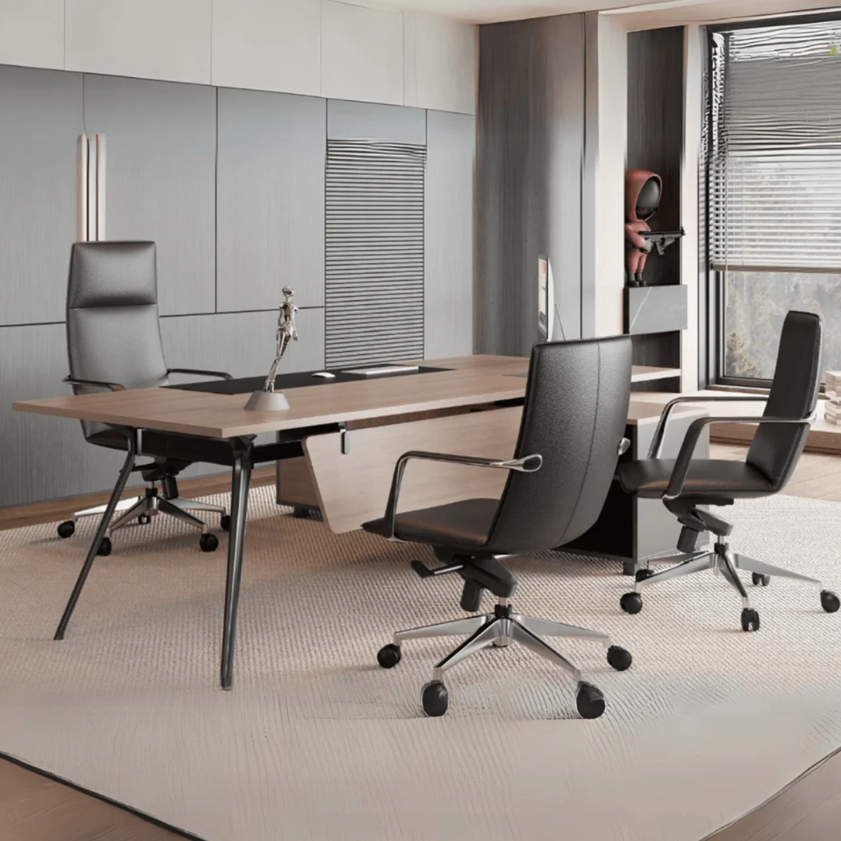 KH528-L Moon Mid-Back Leather Executive Chair