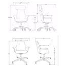 K621 Vertice Mid-Back Adjustable Executive Chair Luxury Leather