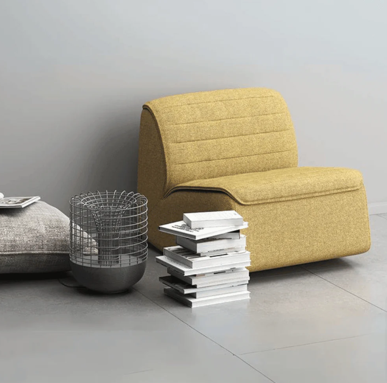 K-ST016 Asrea single fabric rocking chair | lazy combing lounge chair