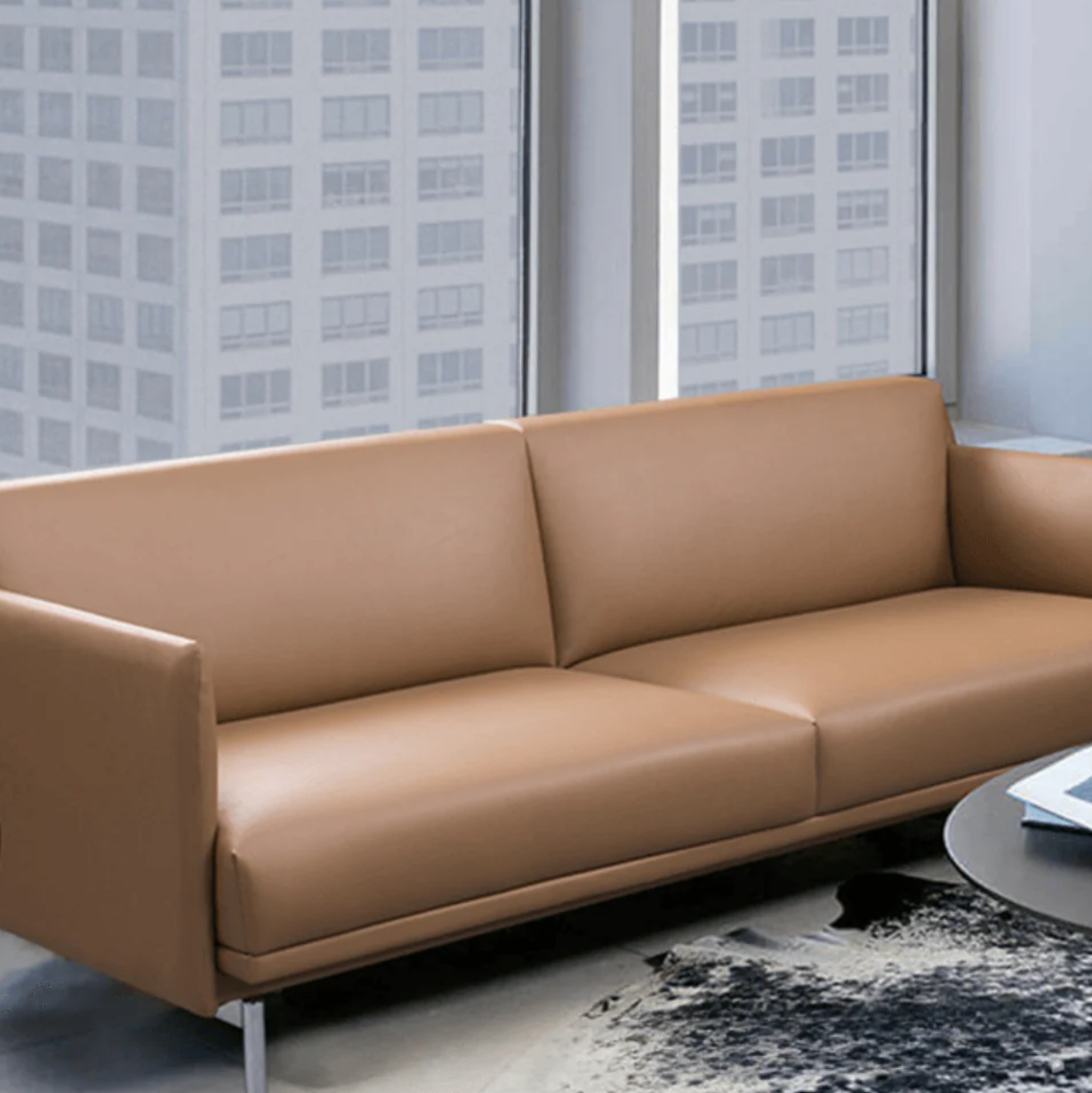 K-ST023 Etna single leather office combing