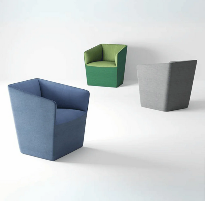 K-ST014 Bread cube-shaped fabric barrel-shaped casual comb chair