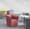 K-ST014 Bread cube-shaped fabric barrel-shaped casual comb chair