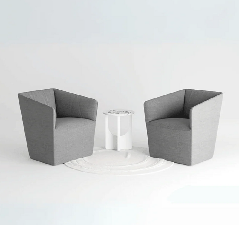 K-ST014 Bread cube-shaped fabric barrel-shaped casual comb chair