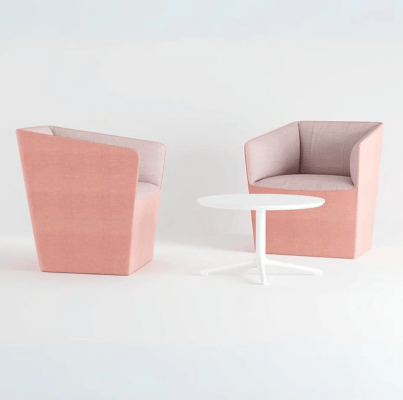 K-ST014 Bread cube-shaped fabric barrel-shaped casual comb chair