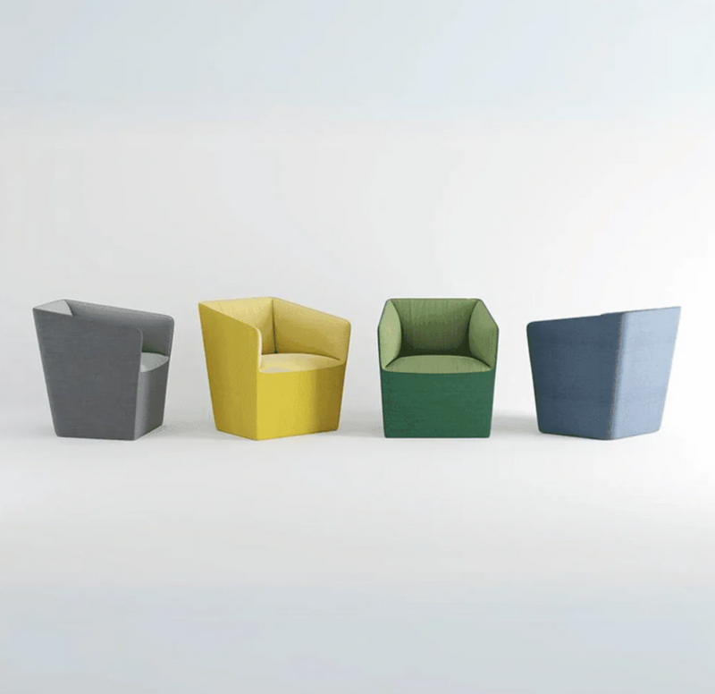 K-ST014 Bread cube-shaped fabric barrel-shaped casual comb chair