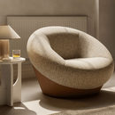 K-ST015 Bora Office Fabric Combing Chair | Round casual lazy Combing Chair