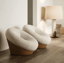 K-ST015 Bora Office Fabric Combing Chair | Round casual lazy Combing Chair