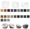 K-ST015 Bora Office Fabric Combing Chair | Round casual lazy Combing Chair