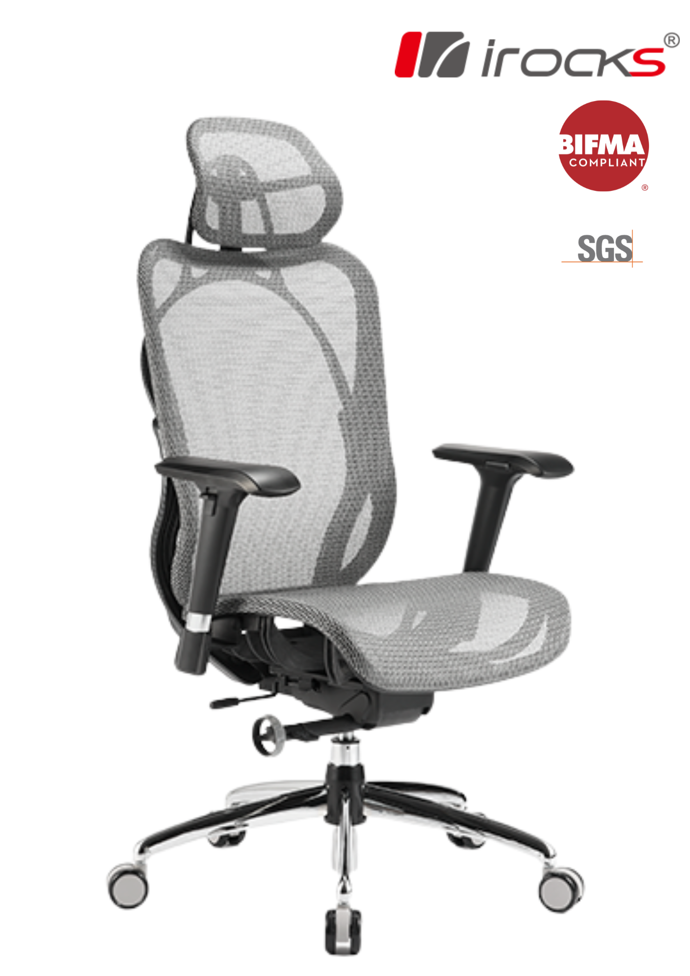 irocks T05 PLUS 高背人體工學網布辦公椅
