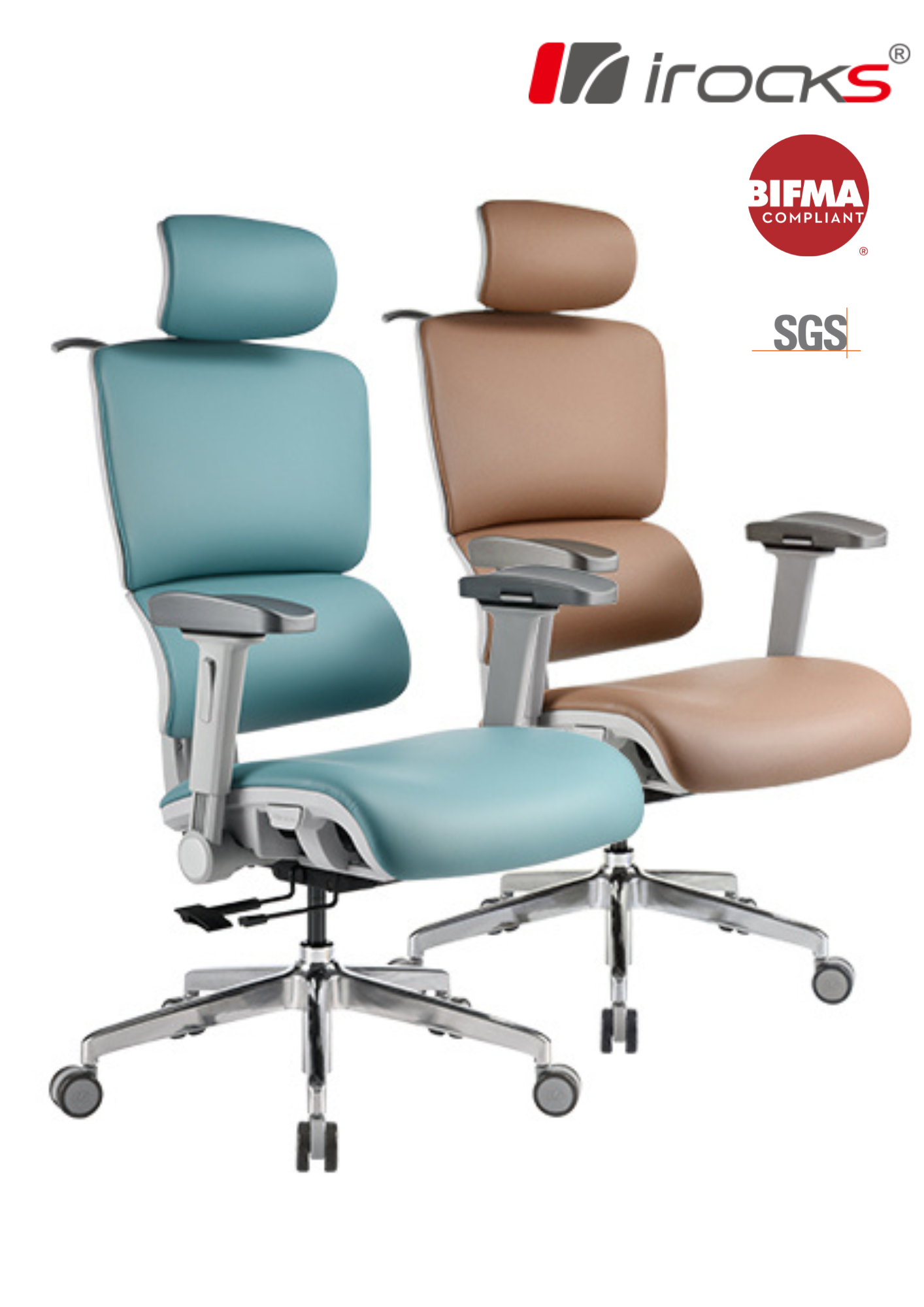 irocks T07 EVO 人體工學真皮辦公椅