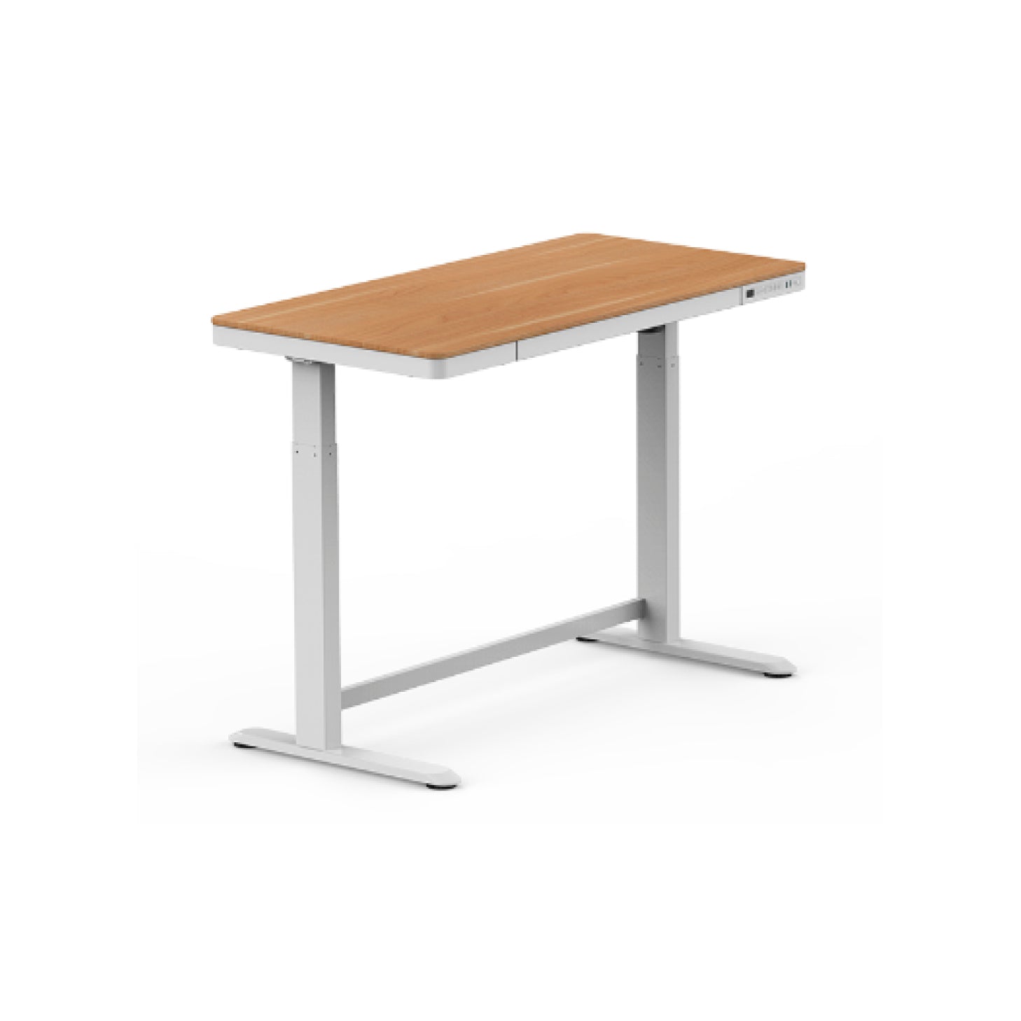 Total-IN-ONE STANDING DESK WITH DRAWER (WOODEN) - Oak_White (EW8-01W)
