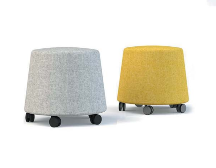 KSY080-OU Libro 簡約圓桶形滑輪坐墩櫈