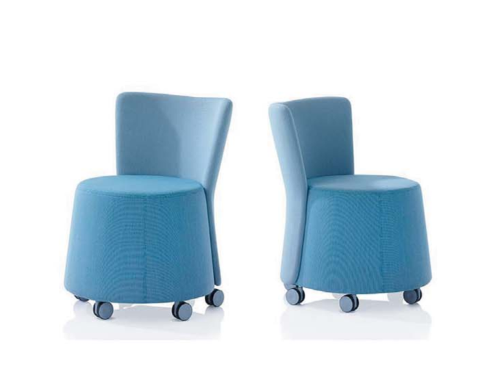 KSY080-OU Libro 簡約圓桶形滑輪坐墩櫈