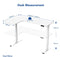 L-SHAPED 2-LEGS UP STANDING DESK - WHITE (E1L-02W)